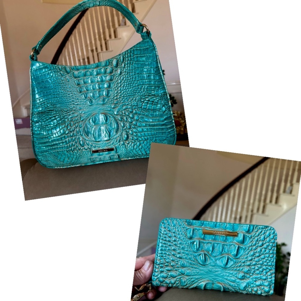 NWT Brahmin Turquoise Shoulder bag set